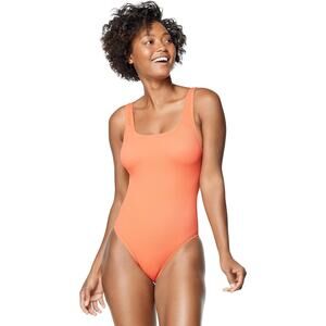 NEW Speedo Women's Swimsuit One Piece Logo Back Strap s 12